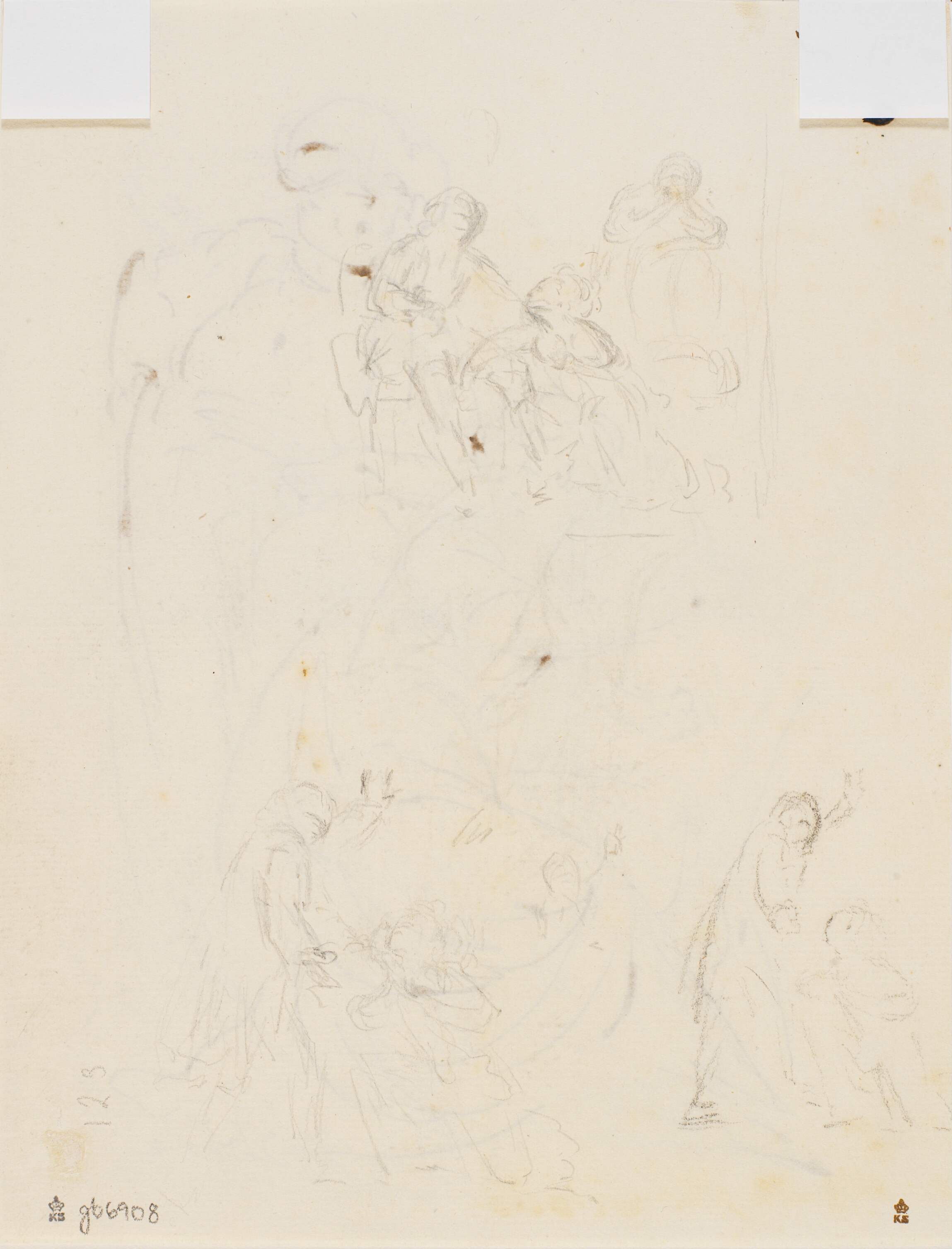 Figurskitser. Teaterscener med knælende kvinde